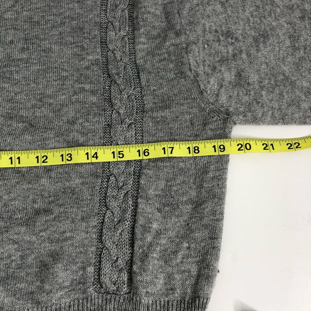 Sparrow Gray Kimi Turtleneck Wool Cable Sweater L - Picture 5 of 7